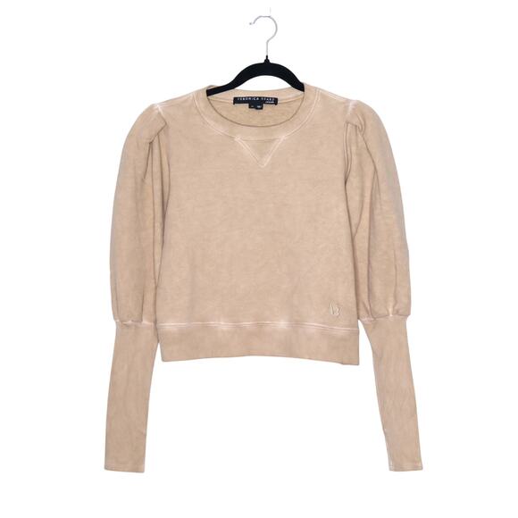 VERONICA BEARD Analeigh Sweatshirt Sand Long Puff Sleeve Pullover Women's XS - Picture 1 of 16